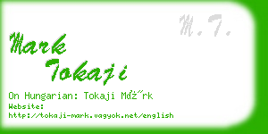 mark tokaji business card